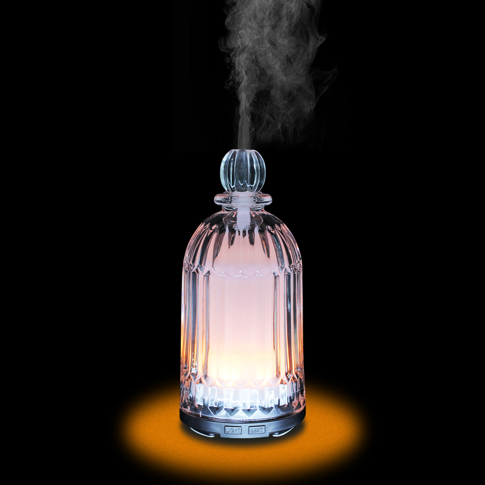HOMEFISH 120ml Glass Aromatherapy Humidifier Ultrasonic Household Essential Oil Aroma Diffuser