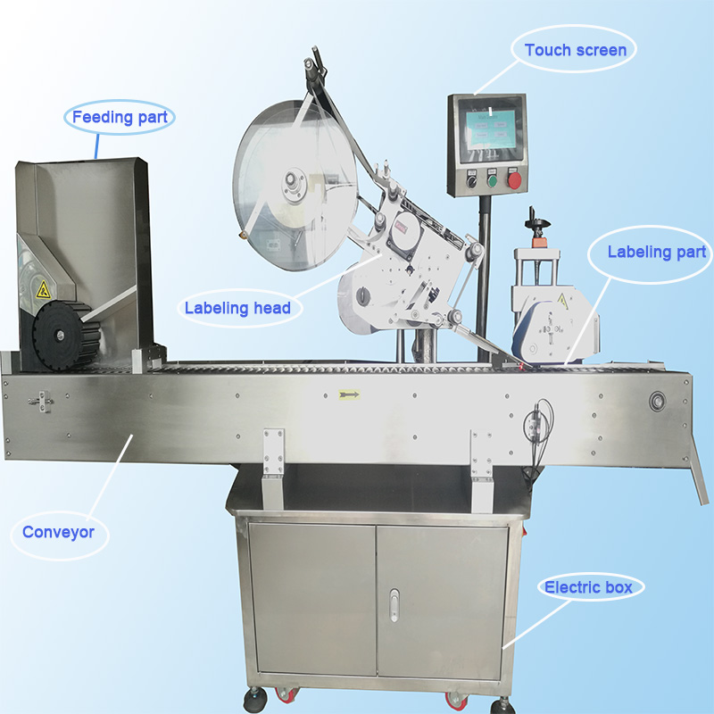 Horizontal Ampoule Vial Labeling Machine For Oval Bottle Lip Balm
