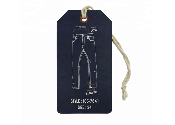 Modern Custom Printed Kraft Hang Tags With Hot Foil Stamping Surface Finishing
