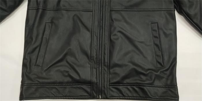 Polyurethane Pu Leather Puffer Jacket Mens