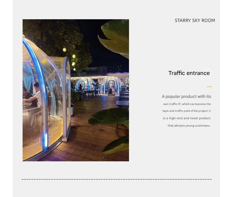 Transparent pc Panoramic Star Room Homestay Hotel net Red Bubble House awning outdoor tent