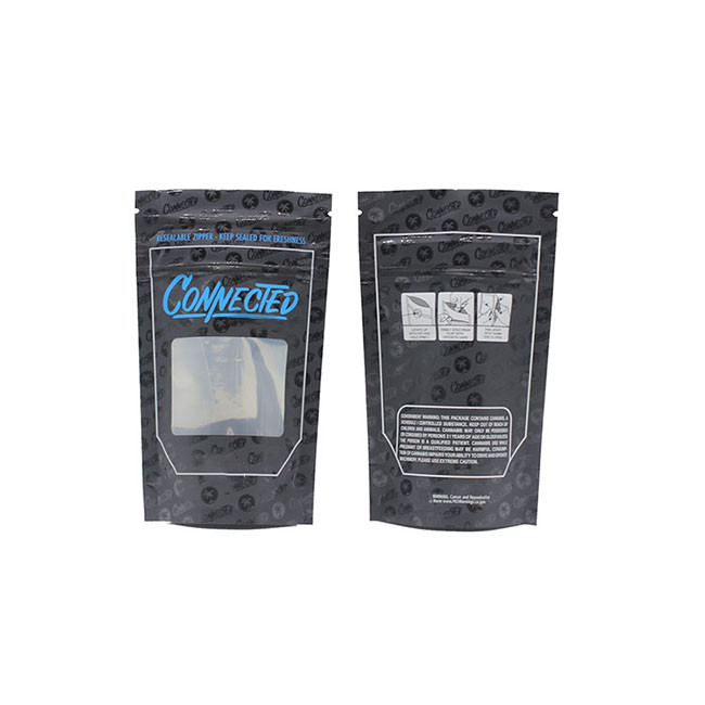 Snacks 0.25oz AL Soft Touch Mylar Bag Stand Up Resealable Bags