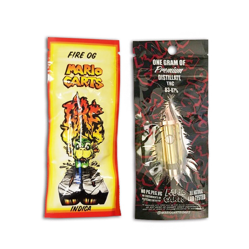 Vape Cartridge Stand Up Pouch Packaging Custom Logo Zip Lock SGS Certificated