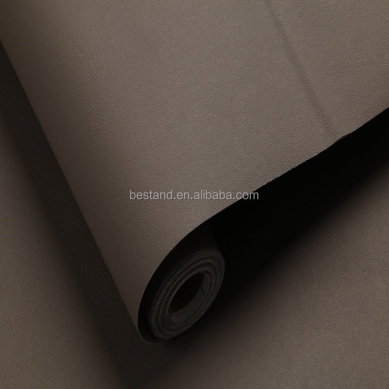 Solid Color Vinyl Paper Beautiful Plain Color Modern Korean Decorative Wallpaper for Apartment