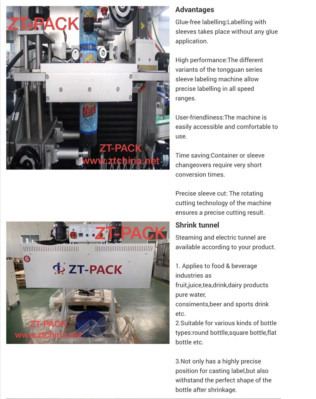 High Capacity Shrink Sleeve Labeling Machine With Steam Or Electrical Heating Tunnel