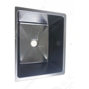Black Color Epoxy Resin Sink With Drain Grooves Use For Science Lab Furniture