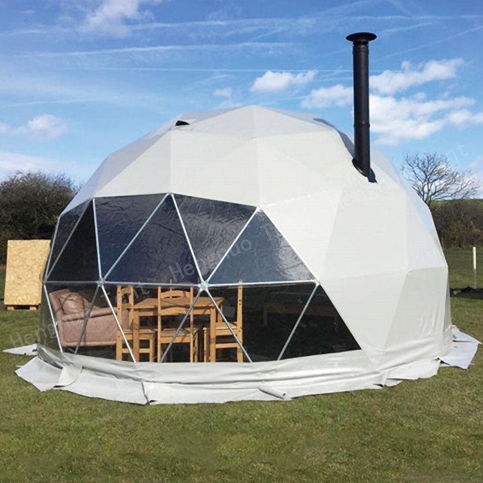 6m Diameter Waterproof Geo Dome Tent 4 Person Family Hotel Pop Up Igloo Tent