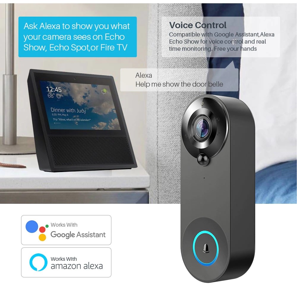 Cloud TF Card Storage Villa Video Intercom System 120 Degree Wide Angle Lens