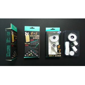 6 in 1 LED Night Using Selfie Sync Effect Micro Fisheye Wide Lens for Camera,