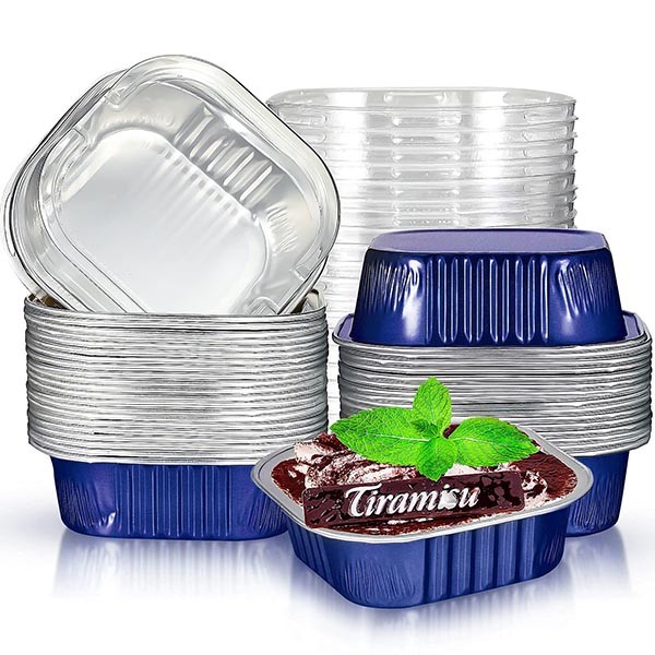 Foil Ramekins Round Foil Pans Microwave Oven Smooth Wall For Foil Tray