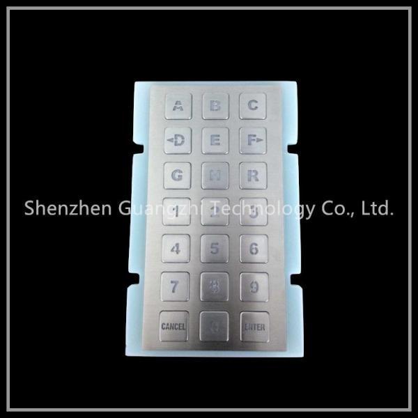 Personalized Metal Numeric Keypad 21 Keys Matrix Type Sus304 Stainless Steel