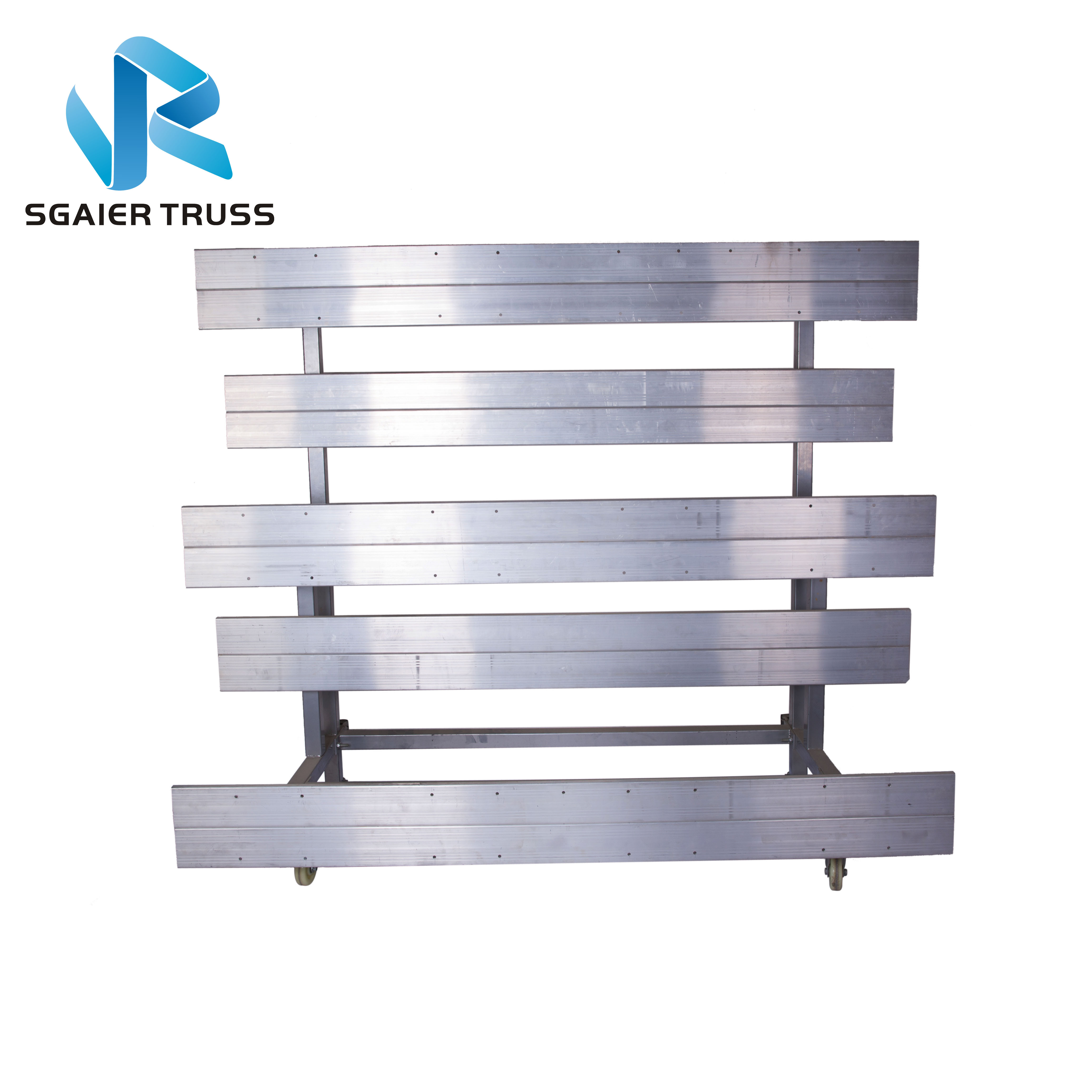 Heavy Duty Aluminum Stadium Bleachers Telescopic Audience Stand Indoor / Outdoor Sports Seats
