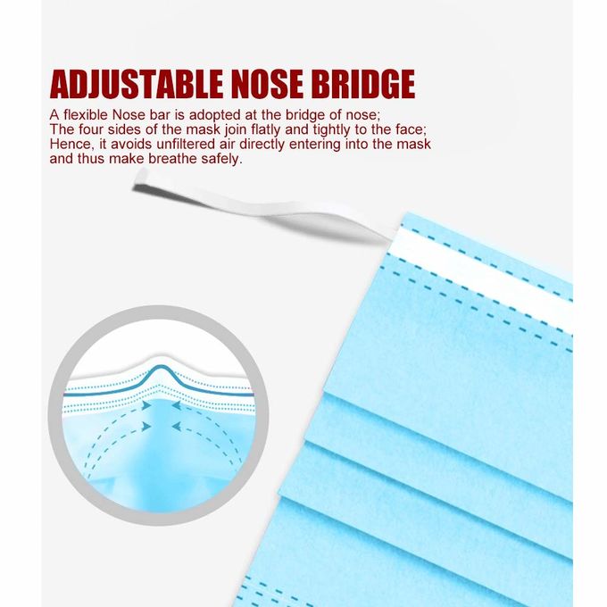 Earloop Type 6.8 Inch*3.7 Inch Disposable Hospital Masks