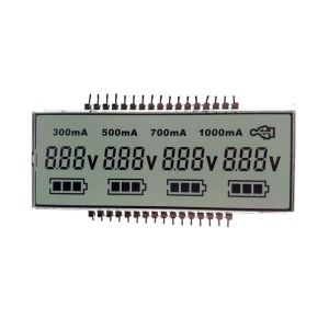 China Custom Monochrome Gray FSTN 7 Segment Lcd Display With White LED Backlight on sale