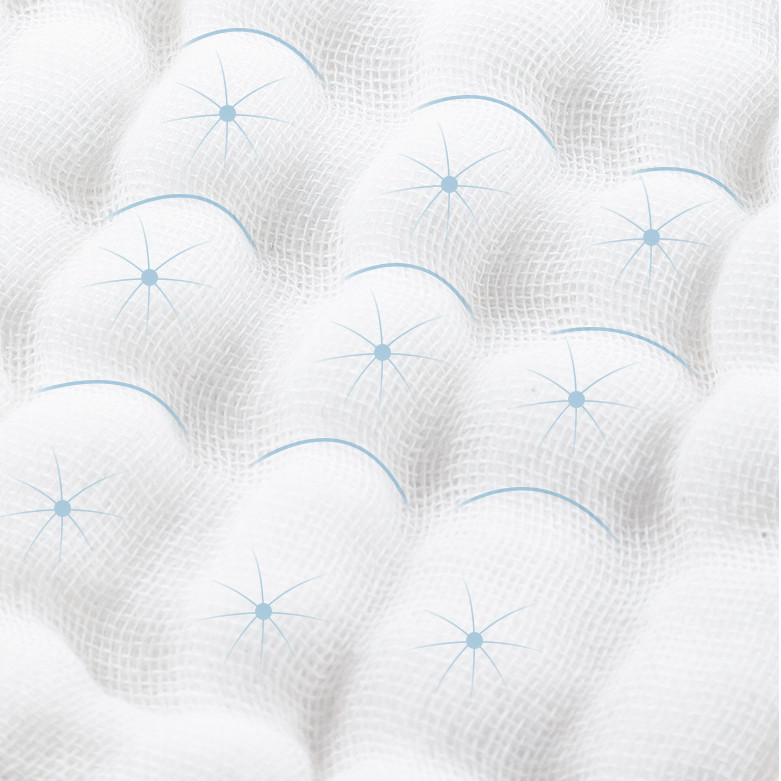 250GSM Crepe 6 Layer Gauze Fabric Lovely Pattern Moisture Absorbing