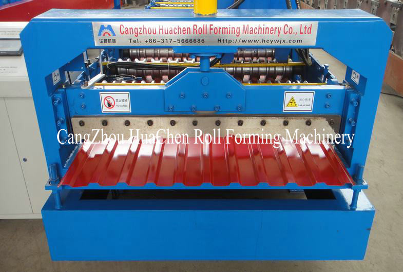 5 Ton Passive Decoiler Hydraulic Wall Panel Roll Forming Machine 0.3-0.6mm