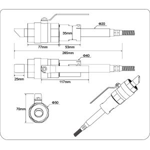 ST502 Insertion Ultrasonic Flowmeter Accurate Measurement for Various Liquids