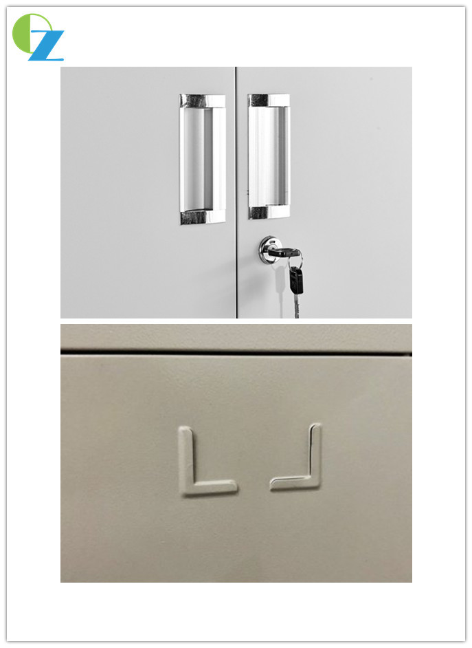 Swing Door Full Short Steel Office Cupboard Metal Filing Cabinet Adjustable Shelf
