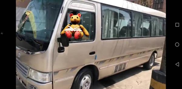 24 - 30 Seats 1HZ Engine Used Toyota Coaster Bus LHD Diesel School Bus Golden