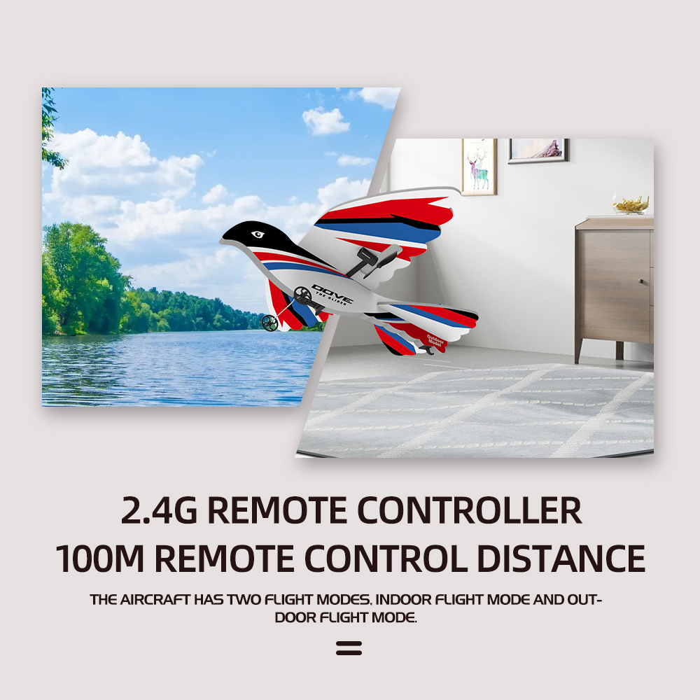 Color Box Size 278*266*72 mm Rc Bird Flying Toys 2.4g 2ch Remote Control Toy Electric Flying Bird Mpp Foam Rc Airplanes
