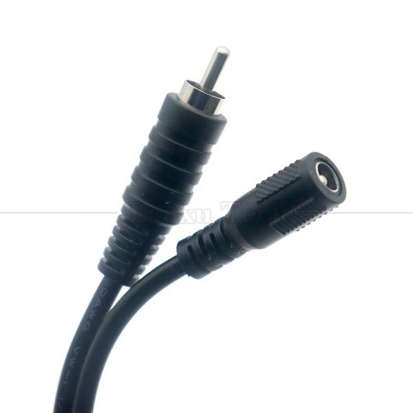 RCA Male to DC 5.5x2.5mm 5.5x2.1mm Female Plug Barrel Jack 12V DC Pedal Power