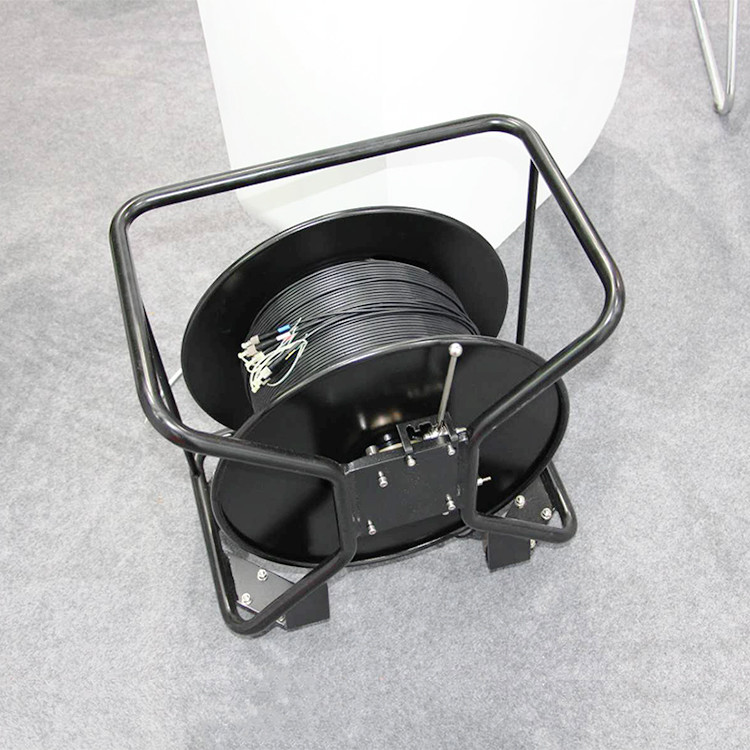 Portable Breakout Fiber Cable Reel With 6/8Core Breakout TPU Outdoor Armored Fiber Optic Cable