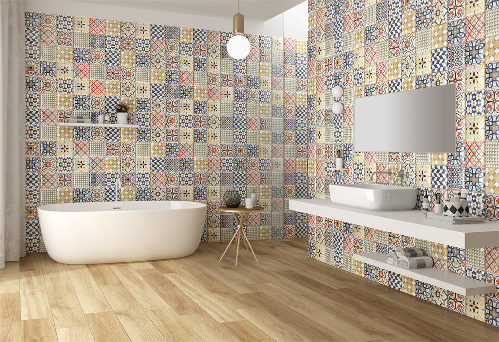 Wall Embellishment,152x152mm Glossy Mixed Indoor Porcelain Wall Tiles For Living Room, Background And Countertop
