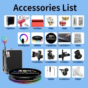 25CM Platform Height Selfie Platform 360 Photo Booth with Wireless Automatic