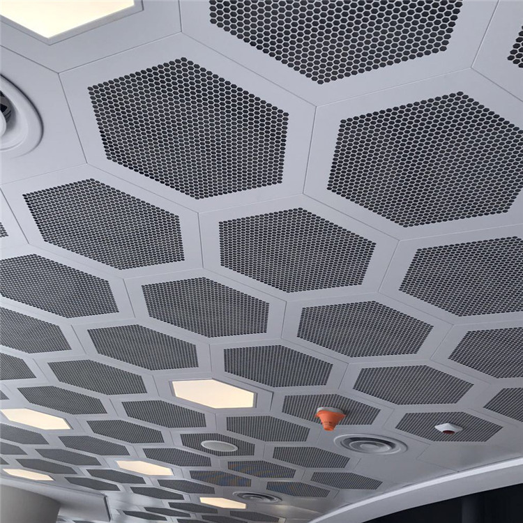 Customizable Color Hexagonal Clip In Ceiling 404mm For Metro Station