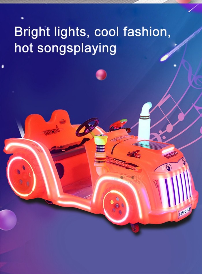 Outdoor Playground Coin Operated Tractor Square Drive Electric Luxury Bumper Cars