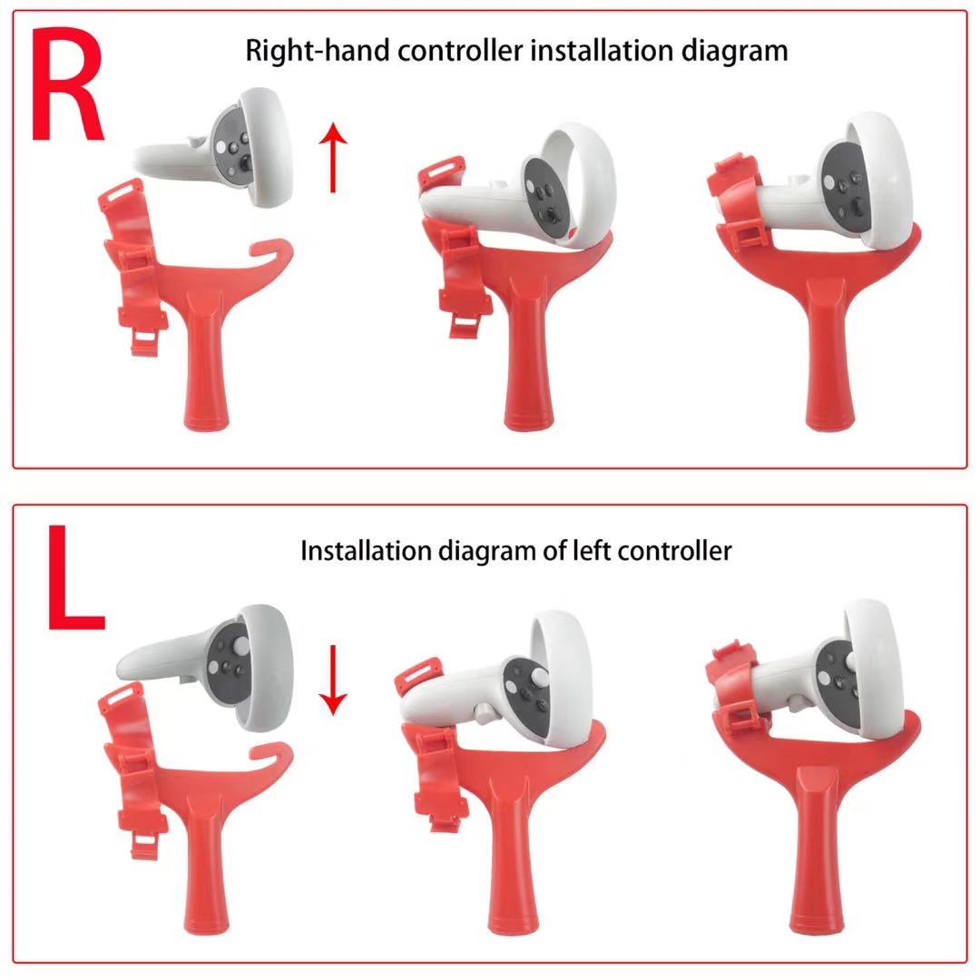 Vr accessory actuating handle is easy to use