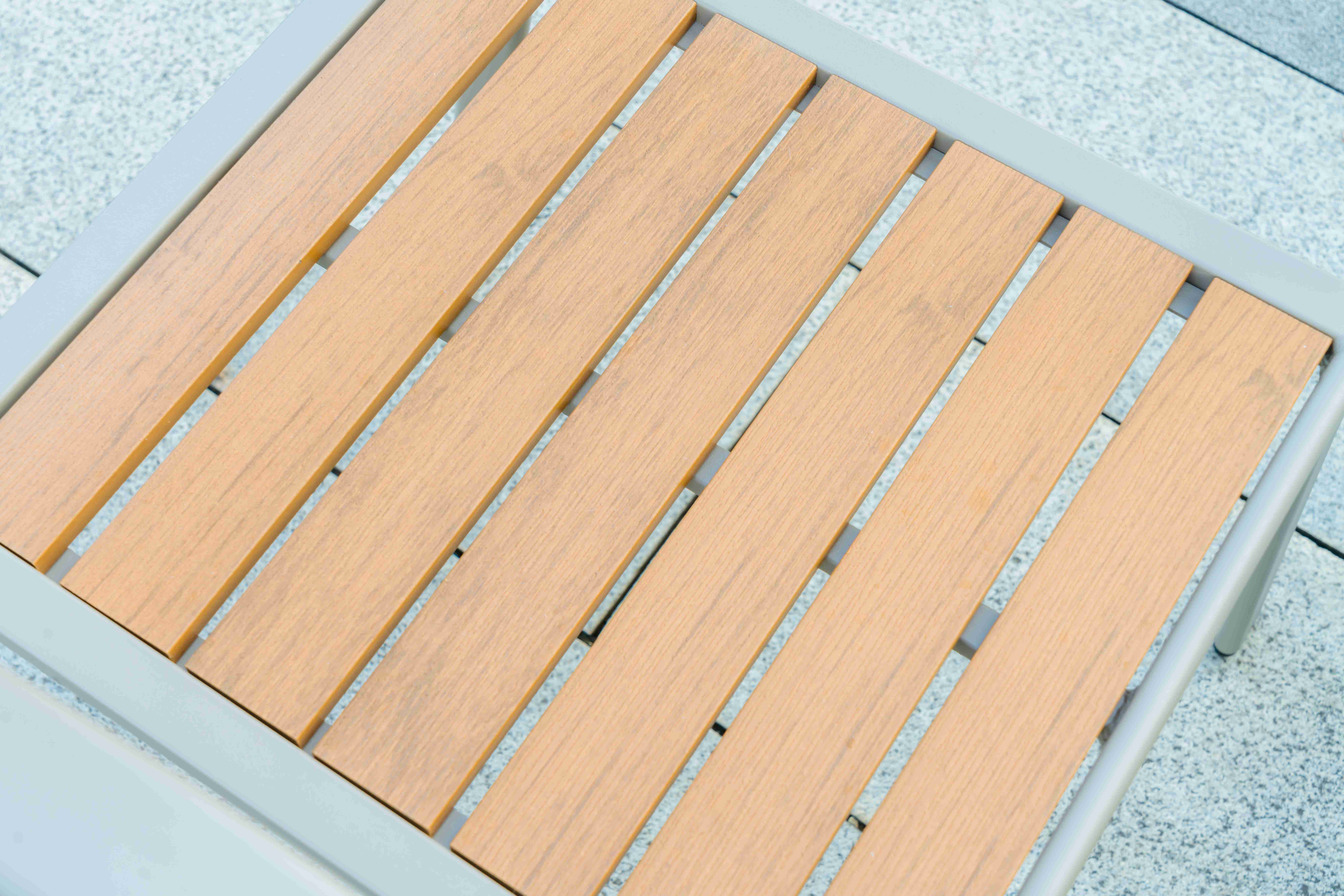 9 Pieces Plastic Wood Outdoor Restaurant Garden Tables Chairs Outdoor Furniture Patio Dinning Table Patio Furniture
