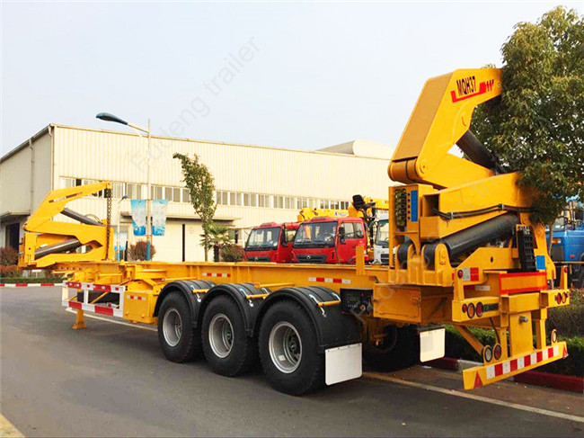 40ft 20 Ft Container Trailer , Double Hook Xcmg Container Side Loader Truck