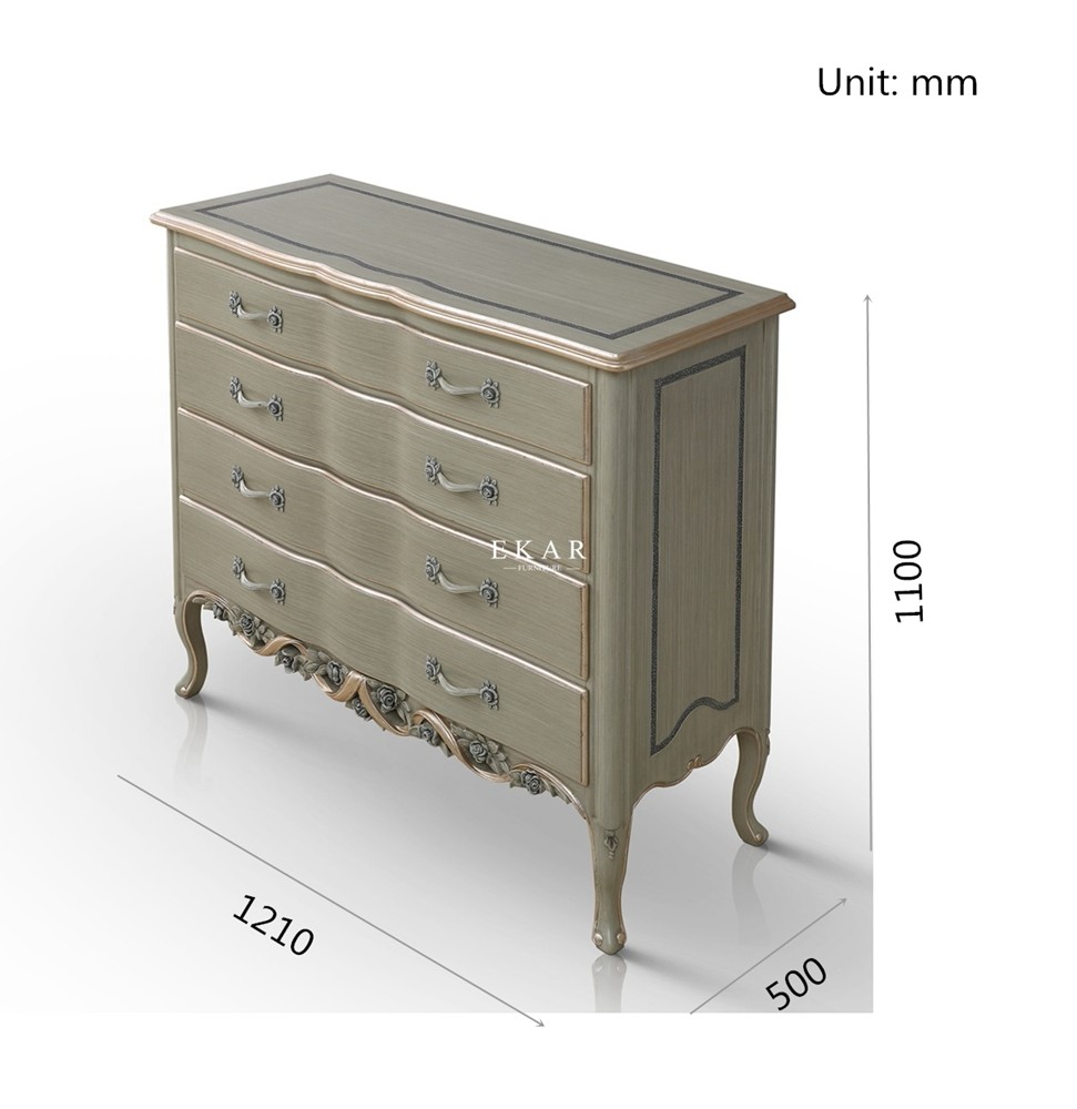 Villa High Cabinet Luxury Bedroom Furniture Dubai Chest Drawer