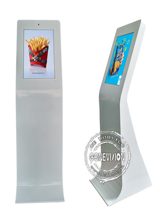Pure White Special Shape 27" I5 PCAP Touch Screen Kiosk With Face Recognition