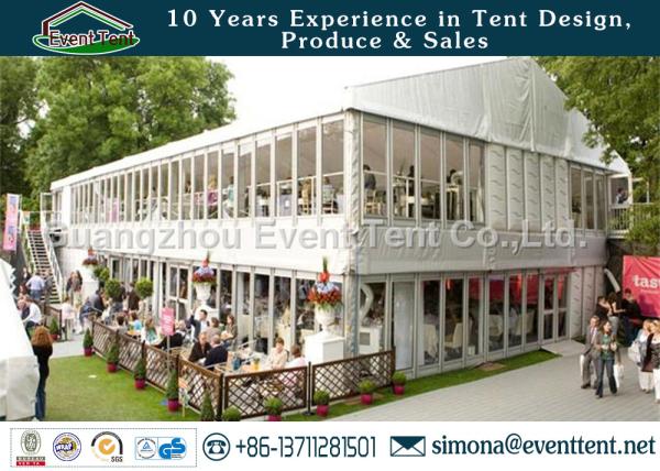 Double Decker Marquee tent For Wedding , House Shaped Tent Anti UV Easy Assemble