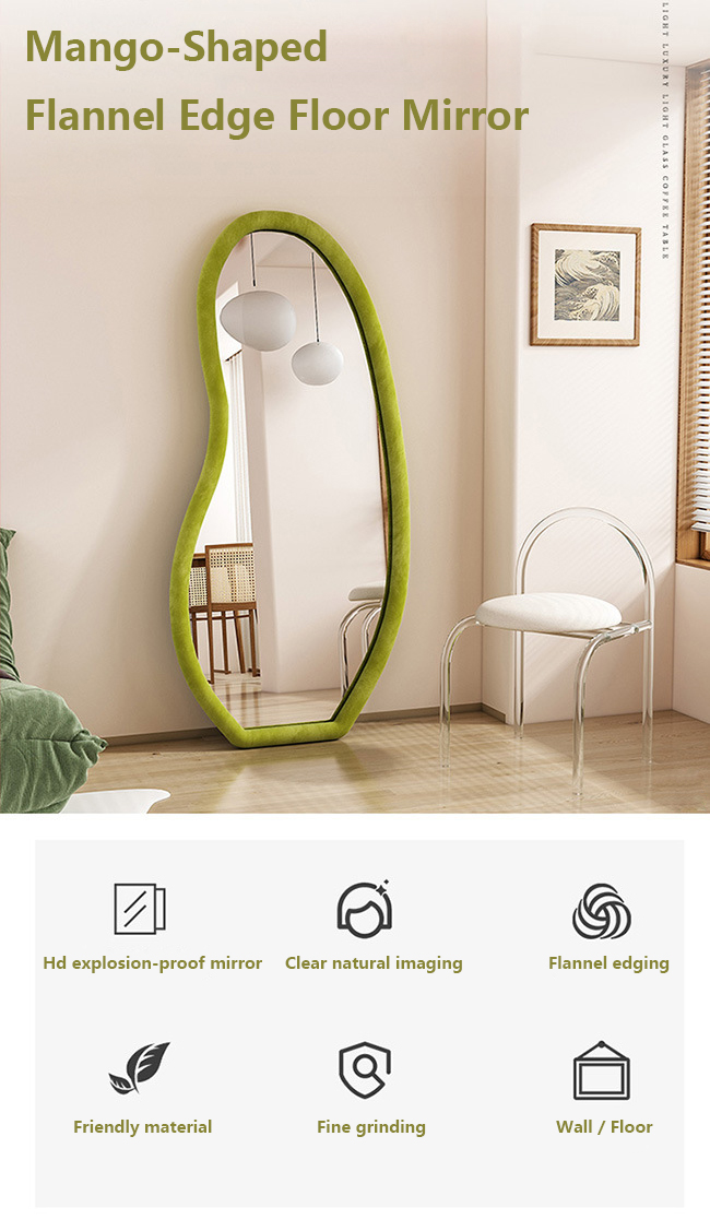 Custom Standing Arched Floor Mirror Full Length 78x108cm