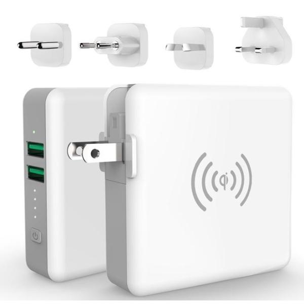 Quality 4 In 1 Universal AC Adapter Wireless Charger Power Bank for sale