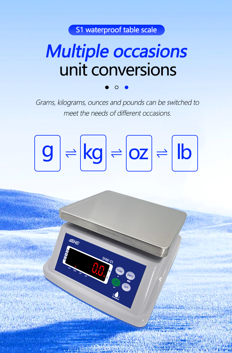 AC/DC Power Supply SOHE A1S Waterproof Scale IP68 3KG with Stainless Steel Design