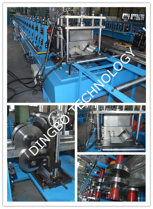 Steel Rain Gutter Roll Forming Machine , Gutter Making Machine Unique Designed