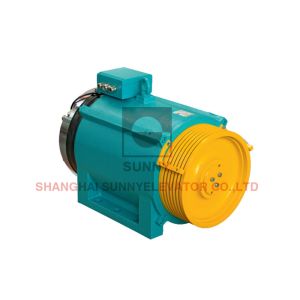 Gearless Elevator IP33 16 Pole Lift Traction Machine With Torque Measuring