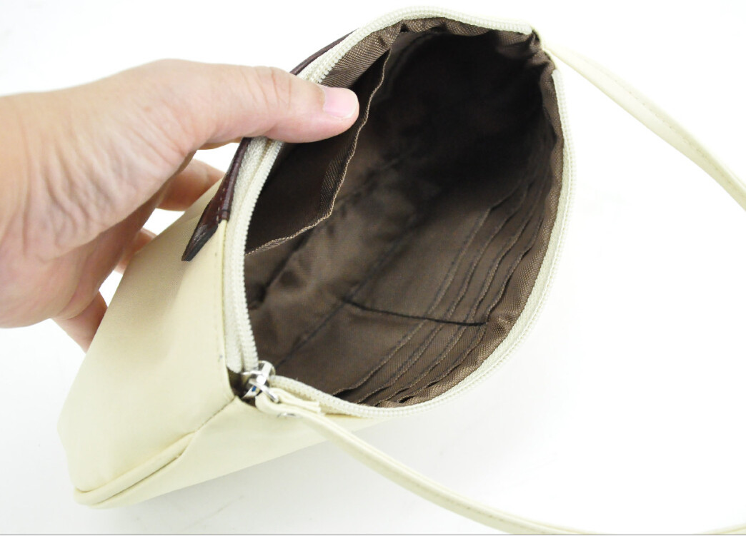 Personalized Zippered Cosmetic Bag , Wristlet Handle Makeup Clutch Bag