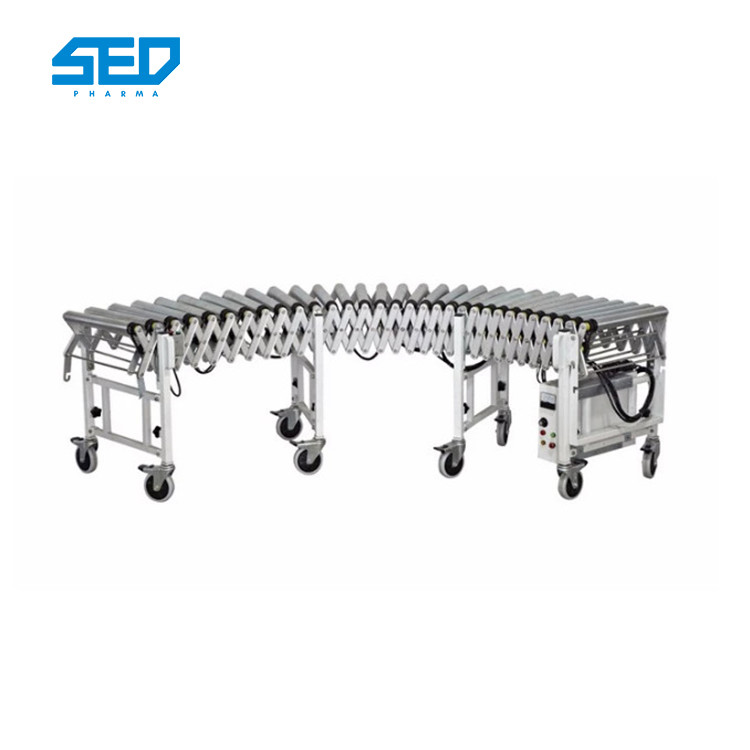 SED-CSJ Stainless Steel Motorized Automatic Packing Machine Flexible Conveyor Extendable Roller Conveyor For Industry