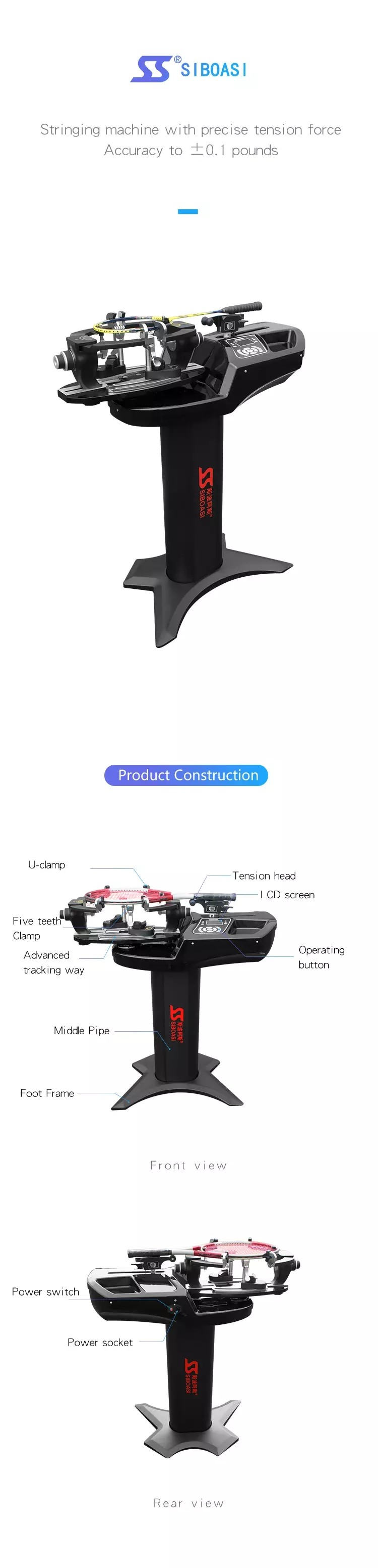 6 Point Tennis Racket Stringing Machine For Badminton And Tennis Racket
