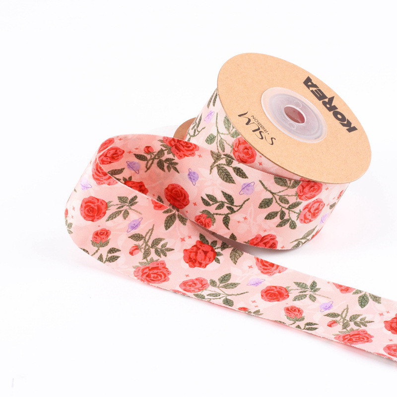 2.5cm-4cm Polyester Ribbon Double Face Weave Edge Packing Ribbon