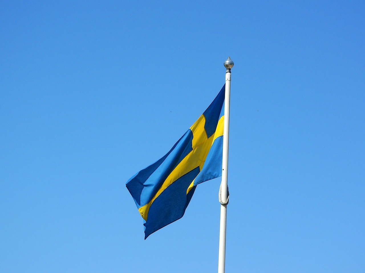 Factory Wholesale National 100% Polyester Sweden Flag For Outdoor Using