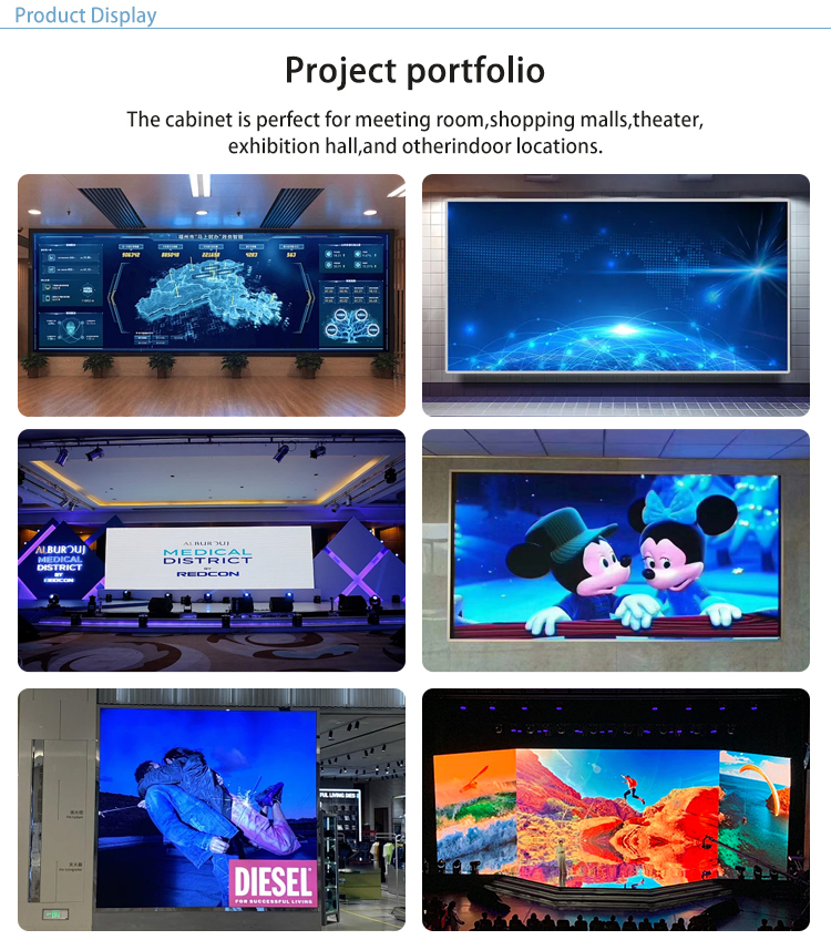 8K 4K SMD HD Indoor LED Video Wall Panel Ultra Thin P2 P3 P4 Full Color LED Screen
