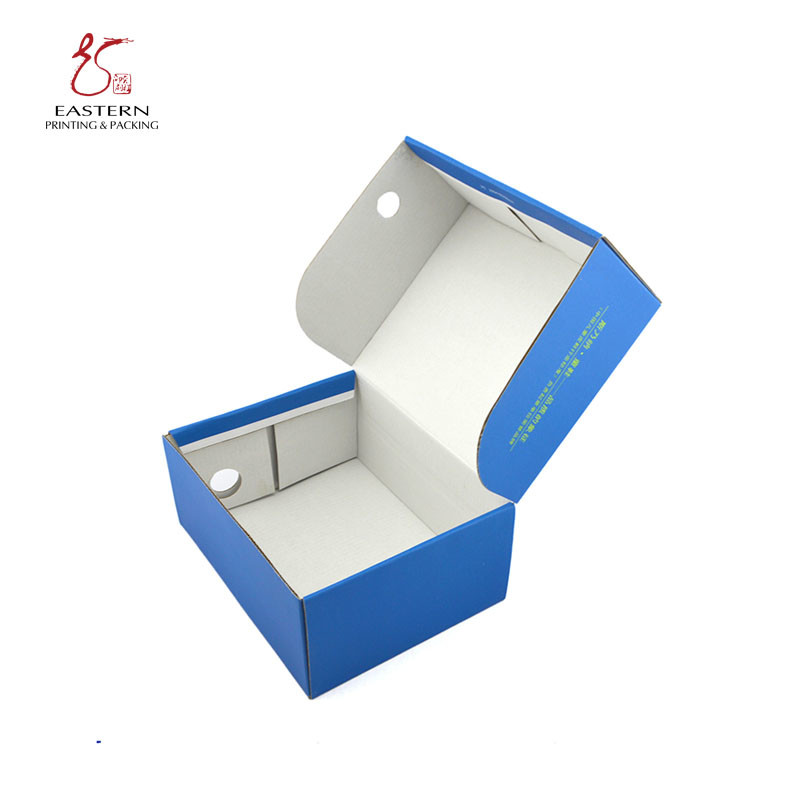 Logo Printed Kraft Paper Corrugated Shoe Box For Sports Shoes