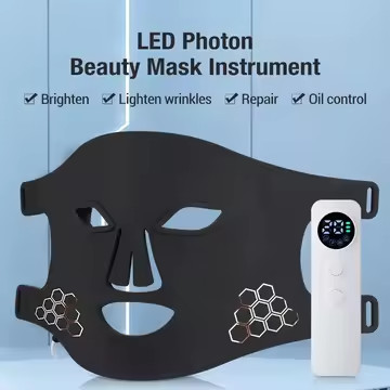 Red Blue Yellow White Facial Therapy Mask with 216 Pieces LED Lights for Face Beauty