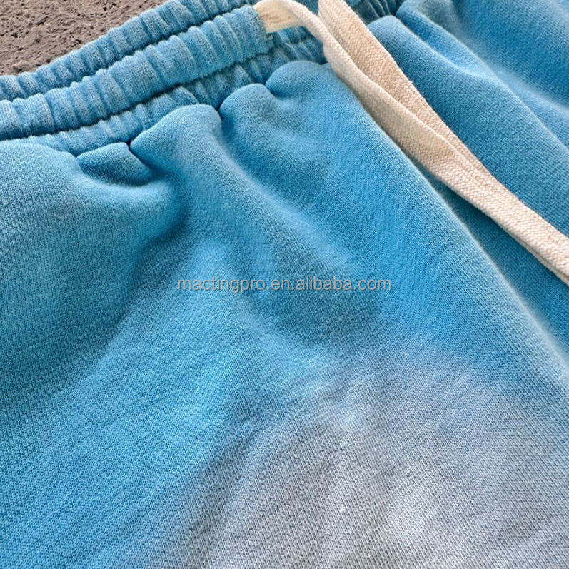 Vintage Decoration Sun Faded Custom Washed French Terry Shorts 400 Grams Fabric Weight